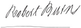 Robert Burns' Signature