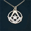 The A.F.H.R. Pendant, silver, smaller.